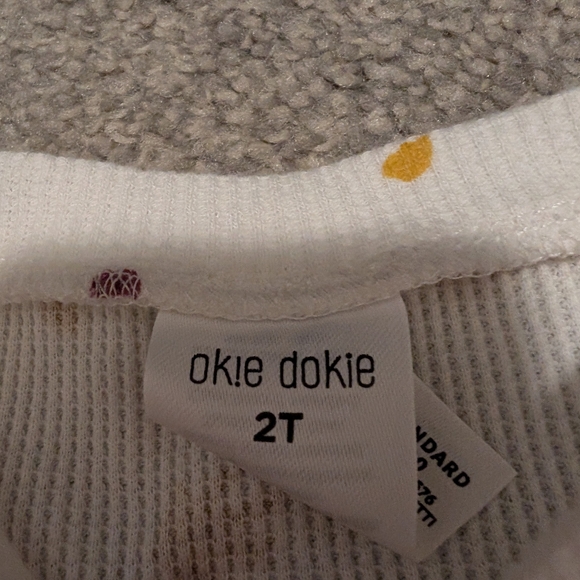 3 For $12 Okie Dokie Cream Autumn Print Long Sleeve Tee - Picture 2 of 3